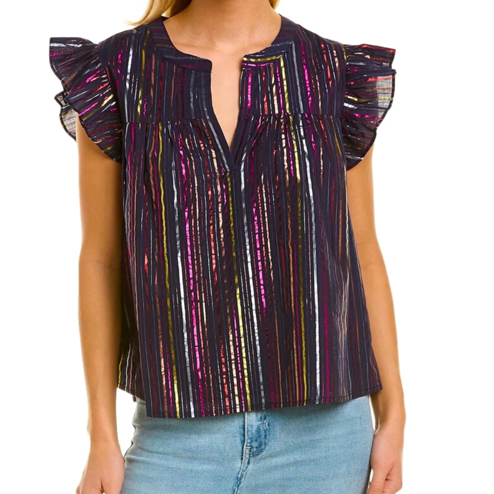 Roller Rabbit Rainbow Lurex Etta Top XXS NWT